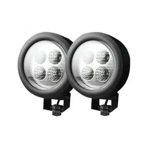 Recon Truck Accessories - 264501CL |  Recon 1800 Lumen Driving Light Kit 12W 6500K 4 LEDs Chrome Circle Housing Clear - Image 1