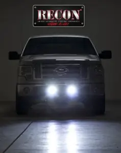 Recon Truck Accessories - 264511CLF | Recon 1900 Lumen 3" Square LED 25° Flood Light 4 5-Watt Square CREE XTE Square - Image 4