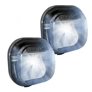 Recon Truck Accessories - 264514CL | Recon Fog Lights Set 2-Piece LED in Clear & Chrome (2011-2016 F250, F350 Super Duty) - Image 1