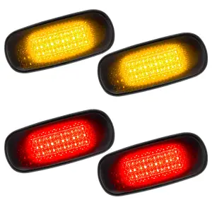 Recon Truck Accessories - 264131BK | Recon Amber & Red Fender LED Lights (4-Piece Set) in Smoked (2002-2009 Ram 3500) - Image 2