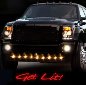 Recon Truck Accessories - 264227AMBK | Recon Front Lower Air Dam Light Kit LED in Amber - Image 5