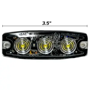 Recon Truck Accessories - 26424AM | Recon 3-LED 12 Function Ultra-Thin Strobe Light in Amber - Image 1