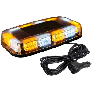 Recon Truck Accessories - 26419RM | Recon Roof Mounted 360 Degree LED Strobe Light in Amber & White - Magnetic Suction Cup Installation with 16 Lighting Functions - Image 2