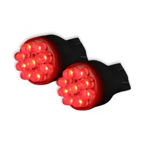 Recon Truck Accessories - 264203RD | Recon 921 T-15 Wedge Style Unidirectional 9 LED Bulbs in Red - Image 2