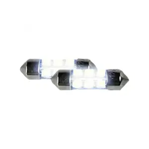 Recon Truck Accessories - 264212WH | Recon 3175 10mm x 31mm Festoon Style High-Power 1-Watt 6 LED Bulbs in WHITE - Image 1