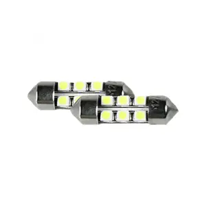 Recon Truck Accessories - 264212WH | Recon 3175 10mm x 31mm Festoon Style High-Power 1-Watt 6 LED Bulbs in WHITE - Image 2