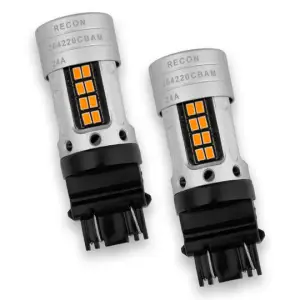 Recon Truck Accessories - 264220CBAM | Recon 3157 LED Ultra High-Power Turn Signal Bulbs CAN Bus Compatible Eliminates Hyper Flash Amber - Image 2