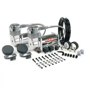 38003 | VIAIR 380C Dual Performance Value Pack Air Compressor 12 Volt In Chrome | 200 PSI, Max Air Tank Size 10 Gallon