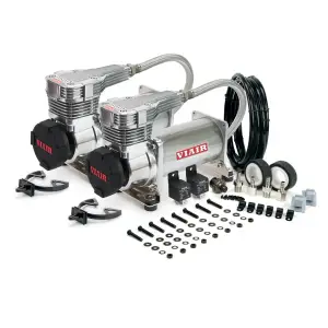 42513 | VIAIR 425C Gen 2 Dual Performance Value Pack Air Compressor 12 Volt In Platinum | 175 PSI, Max Air Tank Size 10 Gallon