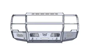 FIFSS-G2535-2023F-FG | Frontier Series Full Guard Model Front Bumper 2 Inch Receiver Tube NON Winch Compatible (2020-2023 Sierra 2500 HD, 3500 HD)