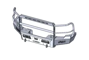 Flog Industries - FIFSS-G2535-2428F-FG | Frontier Series Full Guard Model Front Bumper 2 Inch Receiver Tube NON Winch Compatible (2024 Sierra 2500 HD, 3500 HD) - Image 2