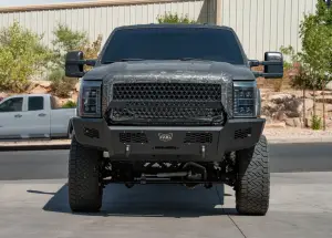 Flog Industries - FIFSS-F2555-1116F-BB | Frontier Series Bull Bar Model Front Bumper 2 Inch Receiver Tube NON Winch Compatible (2011-2016 F250, F350 Super Duty) - Image 5