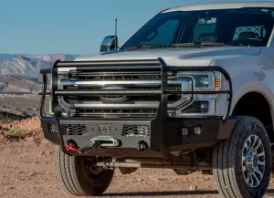 Flog Industries - FIFSS-F2555-1719F-FG | Frontier Series Full Guard Model Front Bumper 2 Inch Receiver Tube NON Winch Compatible (2017-2019 F250, F350 Super Duty) - Image 6