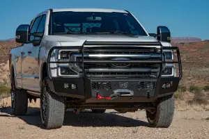 Flog Industries - FIFSS-F2555-2022F-FG | Frontier Series Bull Full Guard Front Bumper 2 Inch Receiver Tube NON Winch Compatible (2020-2022 F250, F350 Super Duty) - Image 3