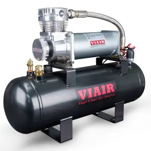 20008 | VIAIR 200 PSI High Flow Air Source Compressor Kit 12 Volt | Includes 2.0 Gallon Air Tank 