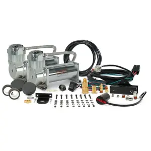 444DC01 | VIAIR Dual 444C VMS Air Compressor System 12 Volt In Chrome | 200 PSI, Max Air Tank Size 10.0 Gallon