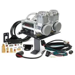 SPRTR19-BLK400 | VIAIR Dual 400C VMS Air Compressor System With Bracket For Sprinter Van 12 Volt In Black | 150 PSI, Max Air Tank Size 10.0 Gallon