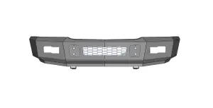 Flog Industries - FISDS-C2535-0307F | Flog Steel Demon Series Base Front Bumper (2003-2007 Silverado, Sierra 2500 HD, 3500 HD) - Image 1