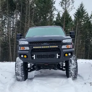 Flog Industries - FISDS-C2535-0307F | Flog Steel Demon Series Base Front Bumper (2003-2007 Silverado, Sierra 2500 HD, 3500 HD) - Image 3