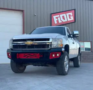 Flog Industries - FISD-C2535-1114F | Flog Steel Demon Series Base Front Bumper NO Parking Sensors (2011-2014 Silverado 2500 HD, 3500 HD) - Image 3