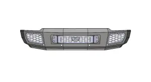 Flog Industries - FISD-C2535-2023F | Flog Steel Demon Series Base Front Bumper NO Parking Sensors (2020-2023 Silverado 2500 HD, 3500 HD) - Image 1