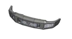 Flog Industries - FISD-C2535-2023F | Flog Steel Demon Series Base Front Bumper NO Parking Sensors (2020-2023 Silverado 2500 HD, 3500 HD) - Image 2