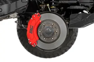 Rough Country - 71153 | Rough Country Caliper Front And Rear Covers For Ford F-250 Super Duty 2/4WD (2023-2024) | Red - Image 2