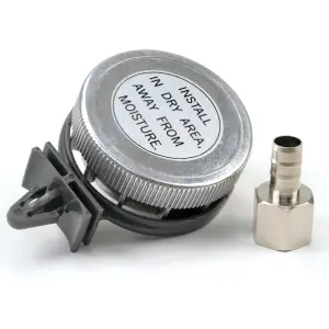 92631 | VIAIR Remote Mount Air Filter | Metal Material, 1/4" NPT X 3/8" Airline, Silver