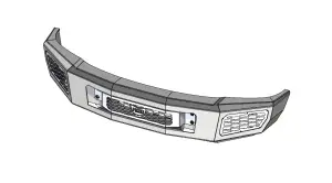 Flog Industries - FISD-F2535-2022F-S | Flog Steel Demon Series Base Front Bumper WITH Adaptive Cruise (2020-2022 F250, F350 Super Duty) - Image 2