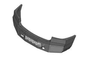 Flog Industries - FISD-G2535-0810F | Flog Steel Demon Series Base Front Bumper NO Parking Sensors (2008-2010 Sierra 2500, 3500) - Image 2