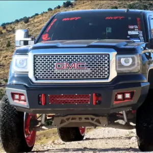 Flog Industries - FISDS-G1500-1415F-S | Flog Steel Demon Series Base Front Bumper WITH Parking Sensors (2014-2015 Sierra 1500) - Image 3