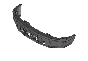 Flog Industries - FISD-G2535-2428F-S | Flog Steel Demon Series Base Front Bumper WITH Parking Sensors (2024 Sierra 2500, 3500) - Image 2