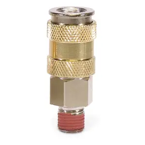 92877 | VIAIR High Flow Automatic Quick Connect Coupler | 1/4" (M), Without VIAIR Logo