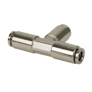 11810 | VIAIR T Union Push To Connect Fitting | Pack Of 2, 1/8" To 1/8" To 1/8" Airline