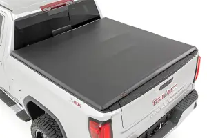 41308550 | Rough-Country Soft Tri-Fold Bed Cover (2019-2025 Silverado, Sierra 1500 2WD/4WD 5'10" Bed | Short Bed)