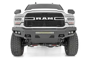 Rough Country - 10806A | Rough Country Front Bumper With Black Series LED Cubes Lights & Light Bar (2019-2024 Ram 2500 2WD/4WD) - Image 3