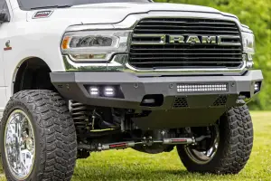 Rough Country - 10806A | Rough Country Front Bumper With Black Series LED Cubes Lights & Light Bar (2019-2024 Ram 2500 2WD/4WD) - Image 9