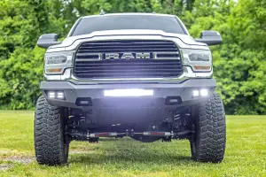 Rough Country - 10806A | Rough Country Front Bumper With Black Series LED Cubes Lights & Light Bar (2019-2024 Ram 2500 2WD/4WD) - Image 10