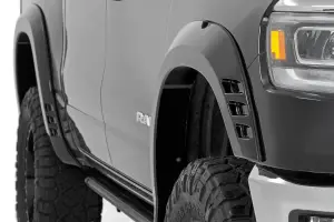 Rough Country - F-D319201 | Rough Country SF1 Fender Flares For Ram 1500 2/4WD (2019-2024) | Flat Black - Image 4