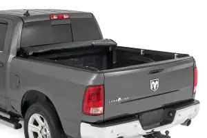 42319640 | Rough Country Soft Roll Up Bed Cover (2009-2018 Ram 1500 2WD/4WD | 2010-2024 Ram 2500 Pickup 2WD/4WD | 6'4" Bed)