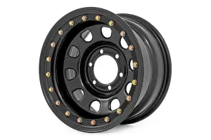 RC51-5165SL | Rough Country Steel Simulated Bead Lock Wheel Black | 15x10 | 5x4.5 | 3.30 Bore | -39