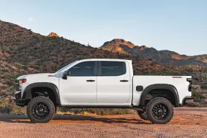 Rough Country - F-C12211-GAZ | Rough Country Pocket Fender Flares For Chevrolet Silverado 1500 2/4WD (2022-2025) | Summit White - Image 2