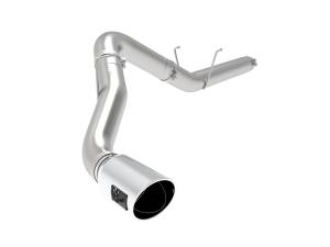 49-02075-P | AFE Power ATLAS 5 IN Aluminized Steel DPF-Back Exhaust System w/Polished Tip (2019-2024 Ram 2500, 3500 Pickup L6-6.7L td)