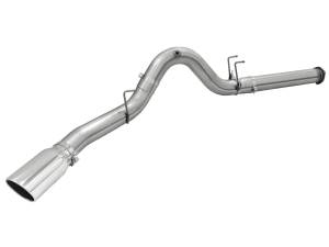 49-03064-P | AFE Power ATLAS 5 IN Aluminized Steel DPF-Back Exhaust System w/Polished Tip (2015-2016 F250, F350 Super Duty V8-6.7L td)