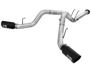 aFe Power - 49-03065-B | AFE Power ATLAS 4 IN Aluminized Steel DPF-Back Exhaust System w/Black Tip (2011-2014 F250, F350 Super Duty V8-6.7L td) - Image 2