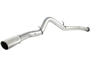 49-04040-P | AFE Power ATLAS 5 IN Aluminized Steel DPF-Back Exhaust System w/Polished Tip (2007-2010 Silverado, Sierra 2500 HD, 3500 HD V8-6.6L td)