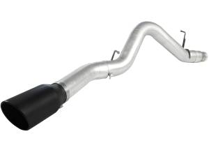 49-04041-B | AFE Power ATLAS 5 IN Aluminized Steel DPF-Back Exhaust System w/Black Tip (2011-2016 Silverado, Sierra 2500 HD, 3500 HD V8-6.6L td)