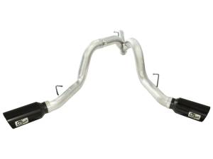 49-04043-B | AFE Power ATLAS 4 IN Aluminized Steel DPF-Back Exhaust System w/Black Tip (2011-2016 Silverado, Sierra 2500 HD, 3500 HD V8-6.6L td)