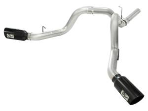 aFe Power - 49-04043-B | AFE Power ATLAS 4 IN Aluminized Steel DPF-Back Exhaust System w/Black Tip (2011-2016 Silverado, Sierra 2500 HD, 3500 HD V8-6.6L td) - Image 3