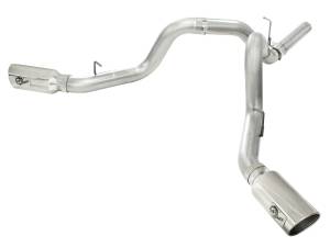 aFe Power - 49-04043-P | AFE Power ATLAS 4 IN Aluminized Steel DPF-Back Exhaust System w/Polished Tip (2011-2016 Silverado, Sierra 2500 HD, 3500 HD V8-6.6L td) - Image 2